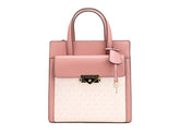 Michael Kors Cece Small Pink PVC North South Flap Tote Crossbody Bag Purse